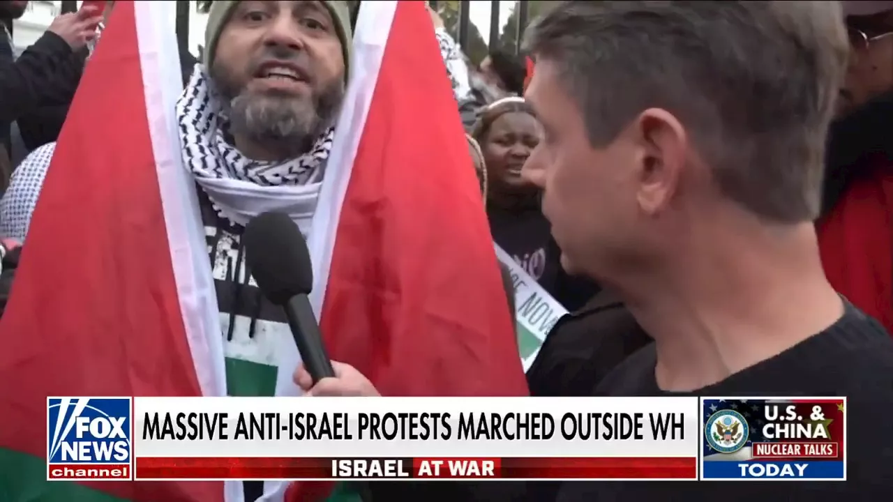 Thousands of anti-Israel protesters descend on White House praising Hamas, slamming ‘genocide Joe’