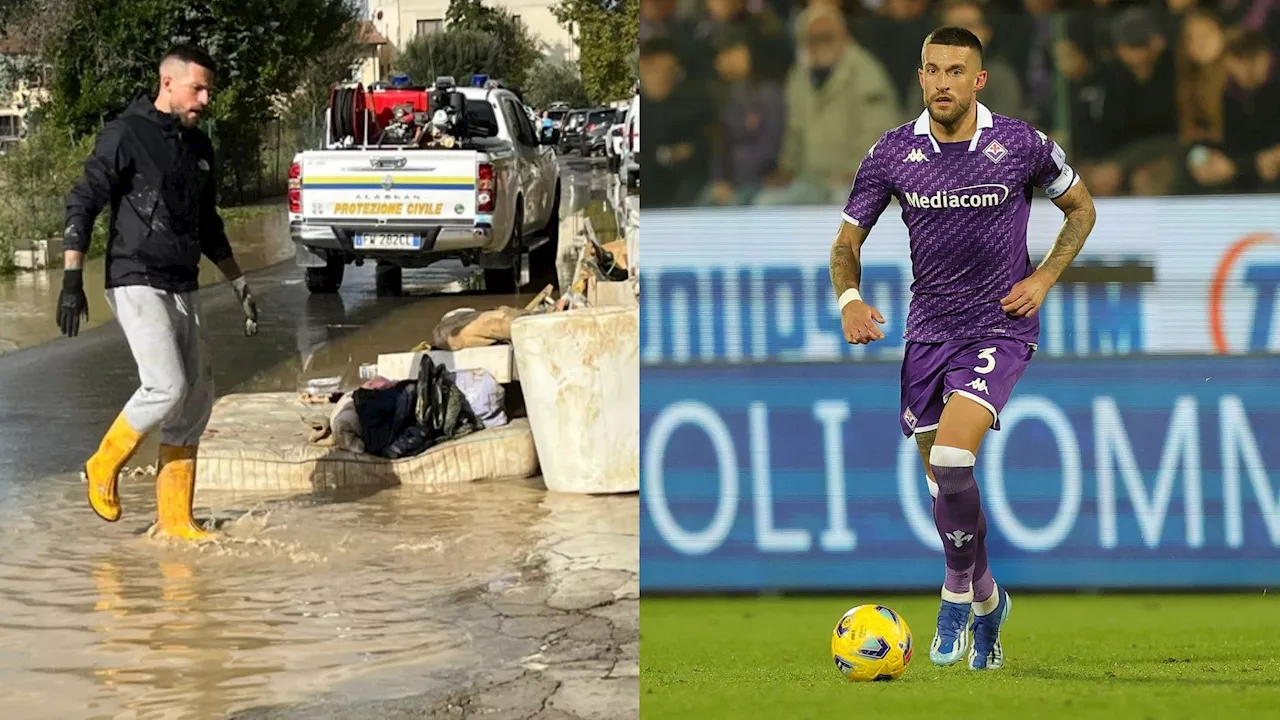 Il grande cuore di Biraghi: guanti e stivali, aiuta gli alluvionati in Toscana