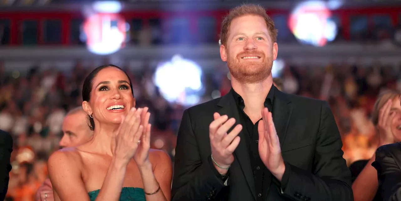 Duchess Meghan and Prince Harry Coordinate in Black for Katy Perry Concert