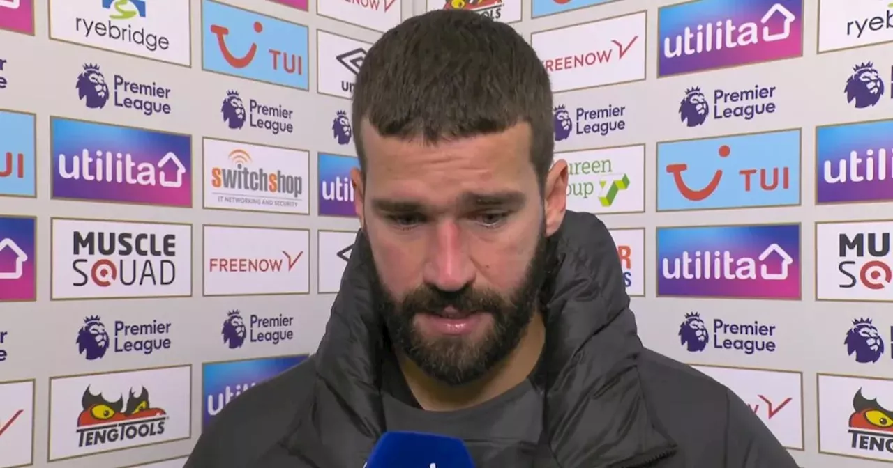 Alisson compares his own 'difficult moment' following emotional Diaz goal