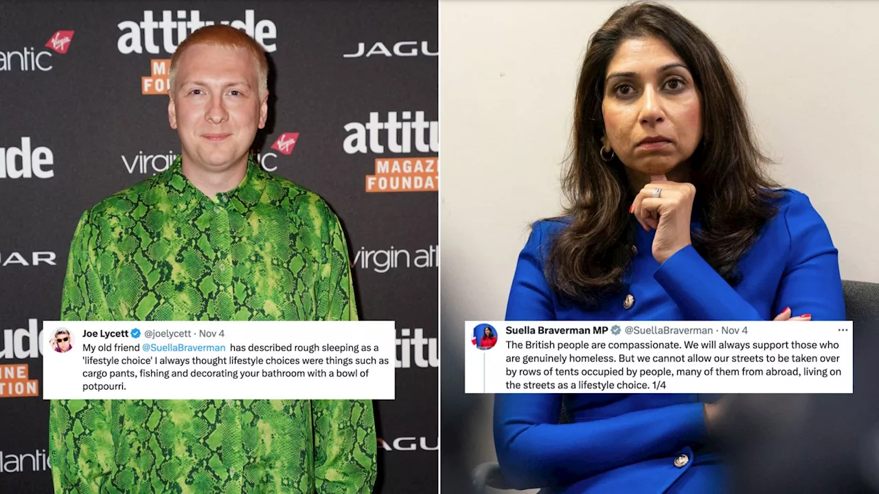 Comedian Joe Lycett raises funds for homelessness in response to Suella Braverman comments