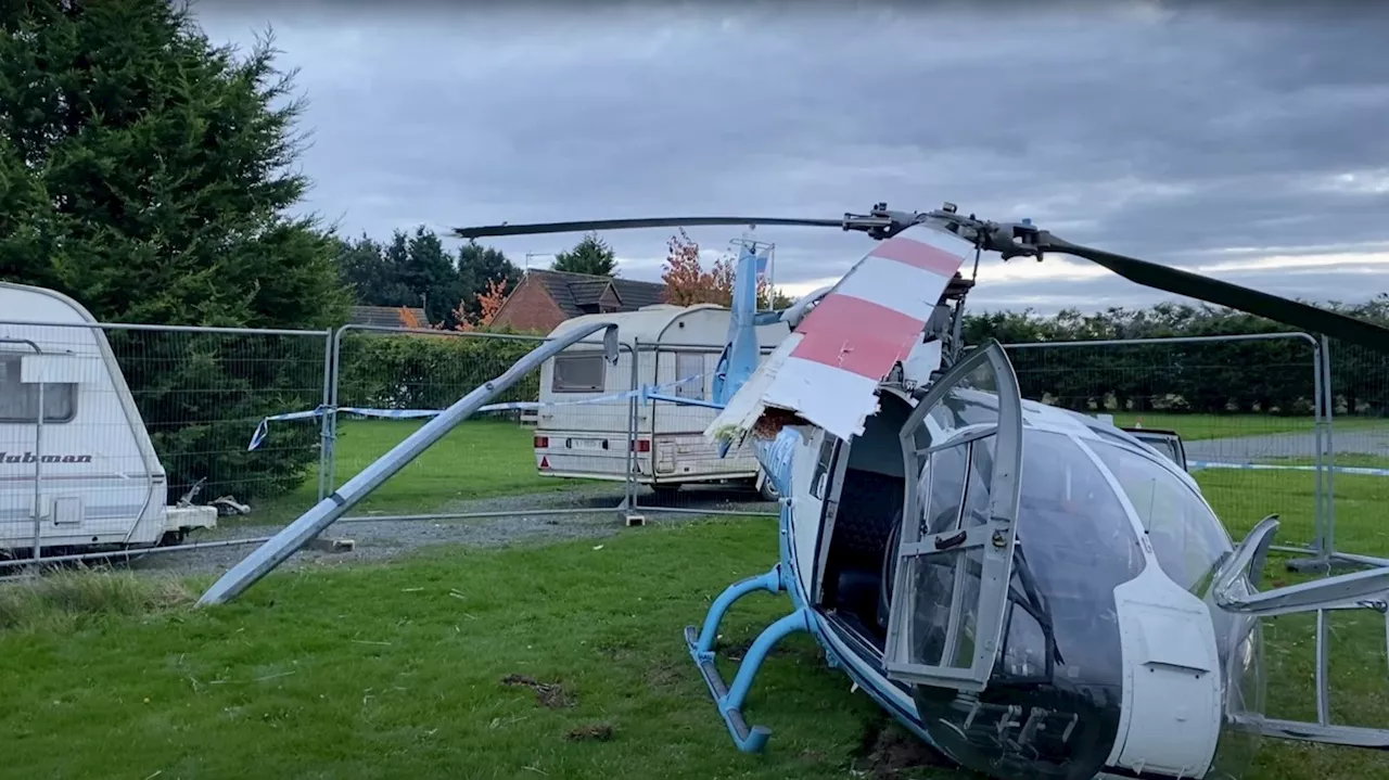 Helicopter crashes in grounds of Spalding's Anglia Motel