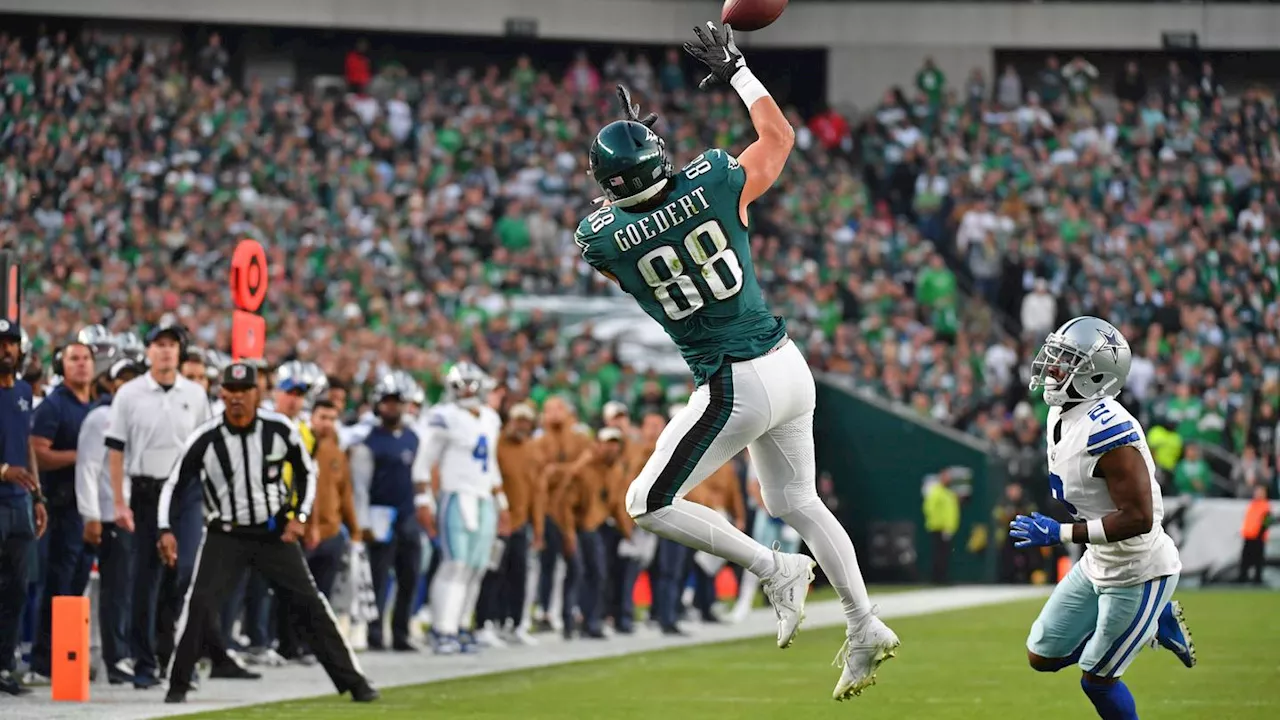 Eagles TE Dallas Goedert ruled out with forearm injury after awkward tackle vs. Cowboys