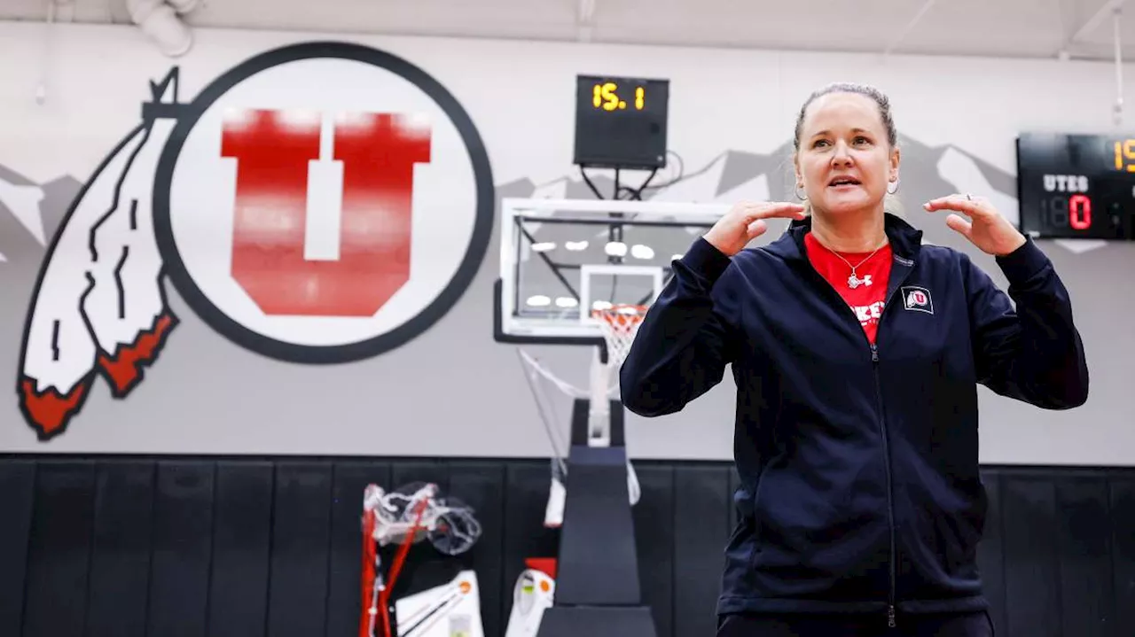 Inside the Utah women's basketball team's practice gym, a reminder of what the goal is