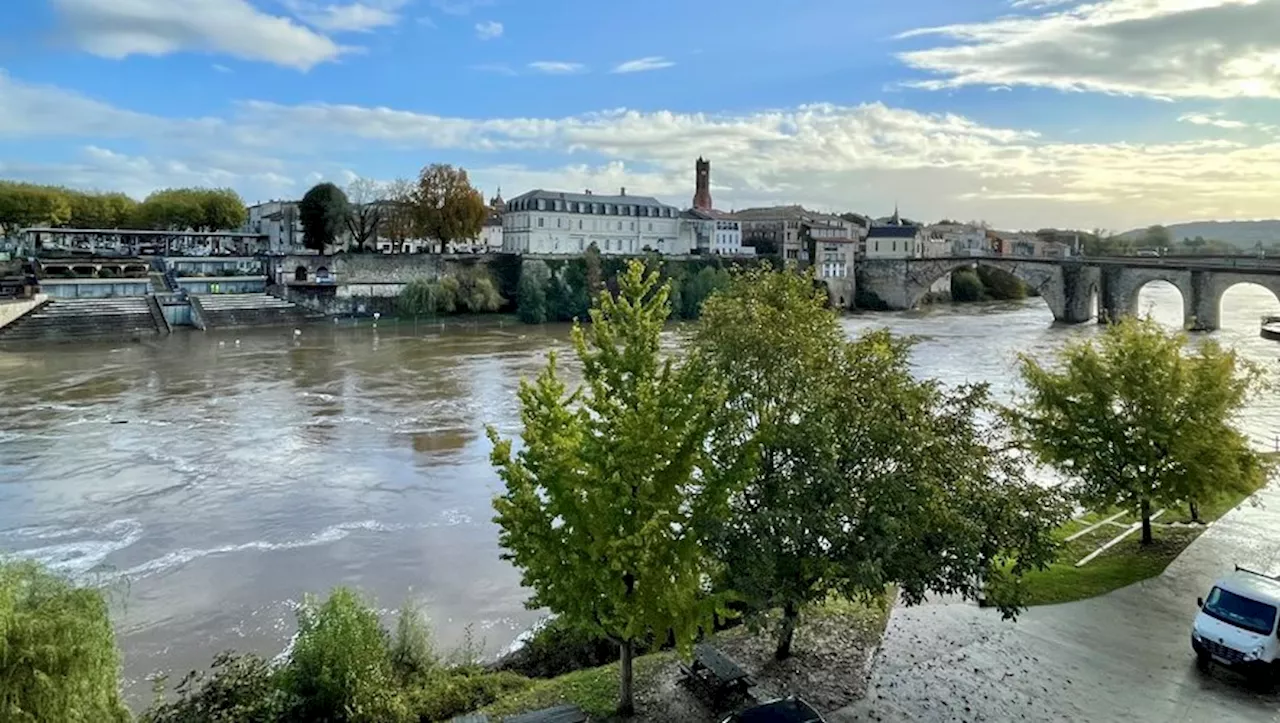 Intempéries : en 'vigilance jaune', la rivière Lot fait le dos rond à Villeneuve-sur-Lot