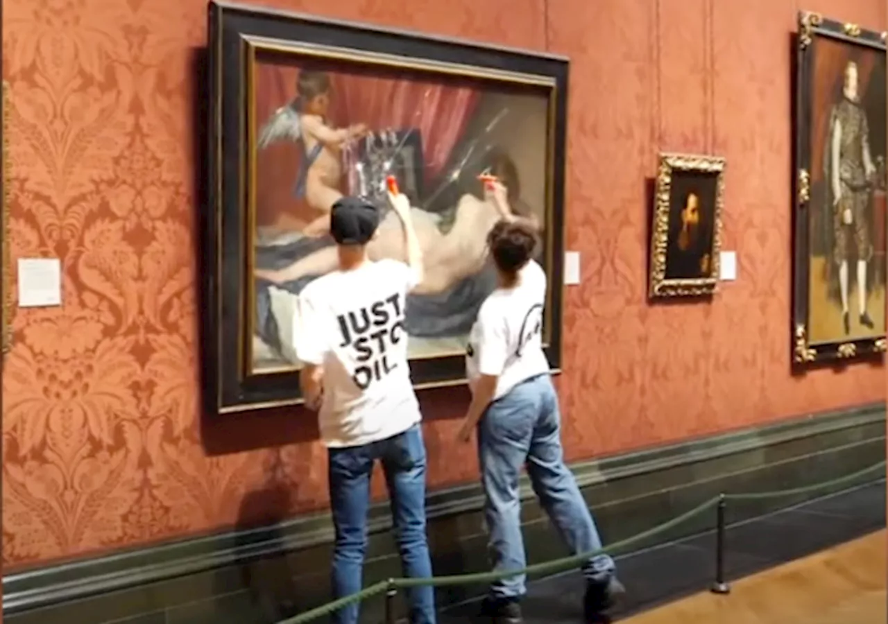 Just Stop Oil Protestors Attacks 400-Year-Old Painting in London’s National Gallery