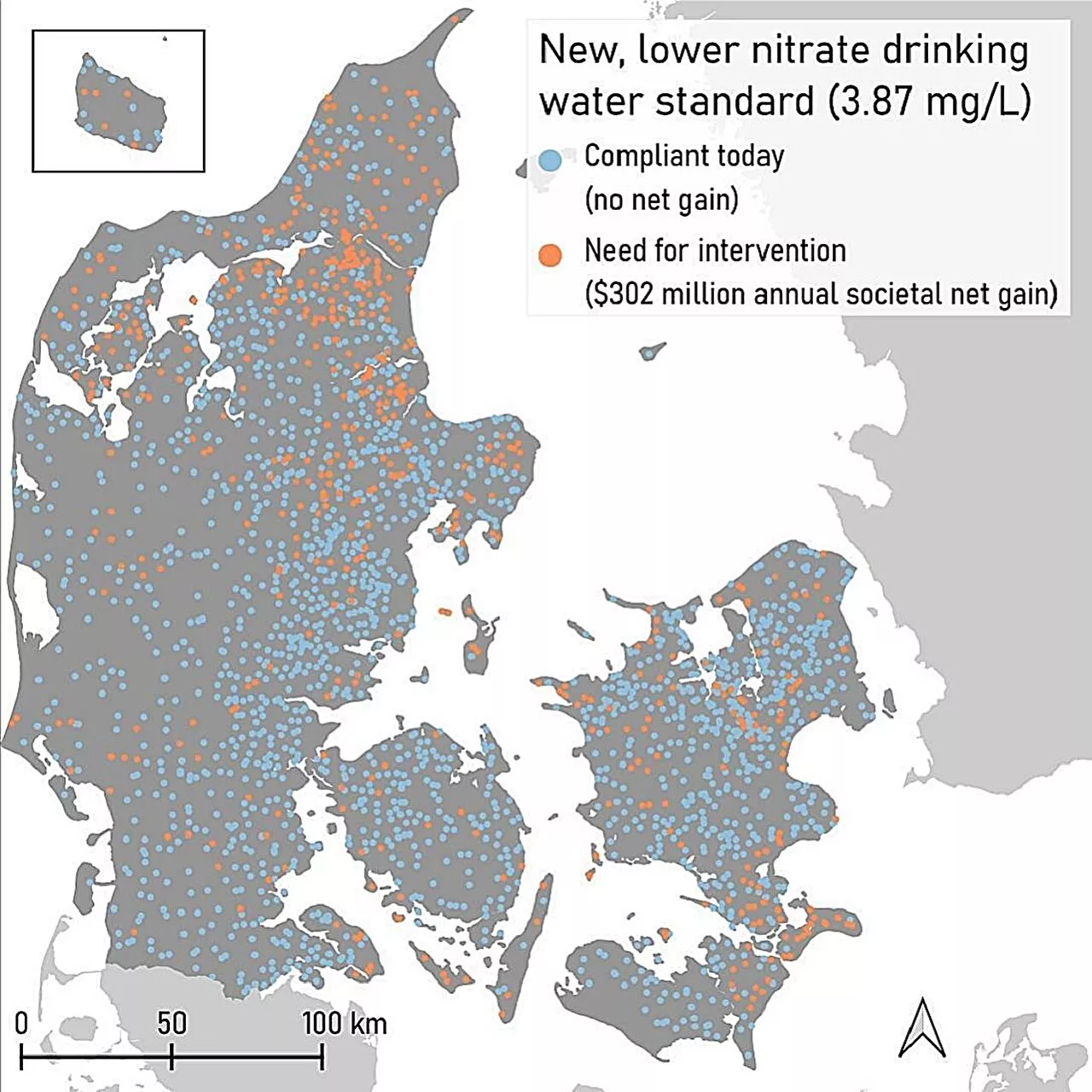 Denmark can save lives and costs by reducing nitrate in drinking water, researchers say