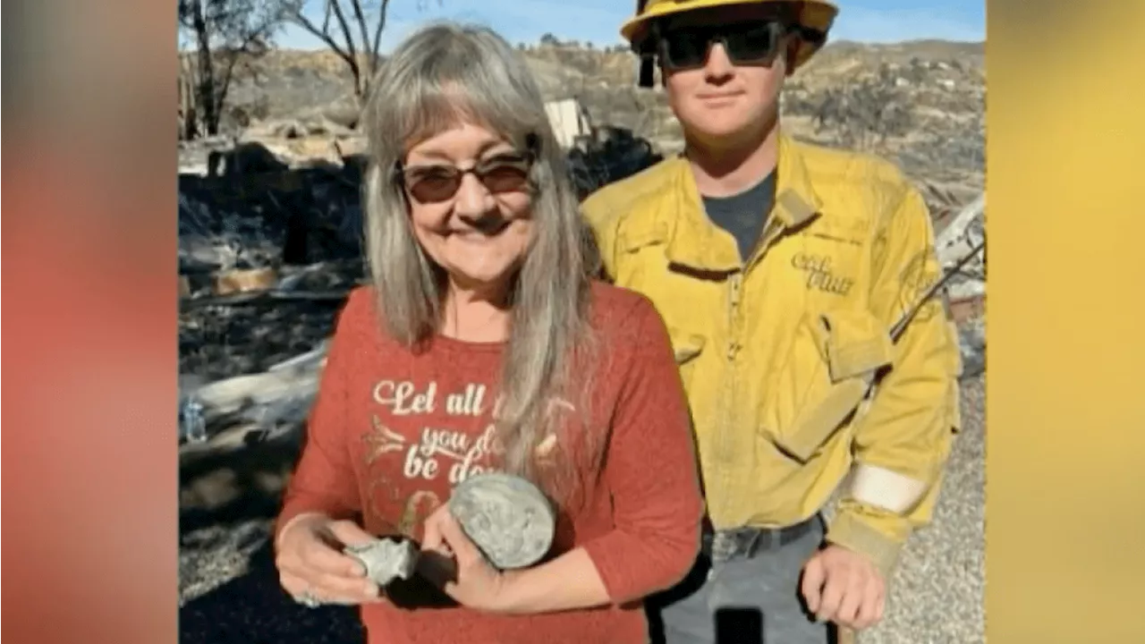 Firefighters reunite couple with daughters' ashes after losing home in Highland Fire