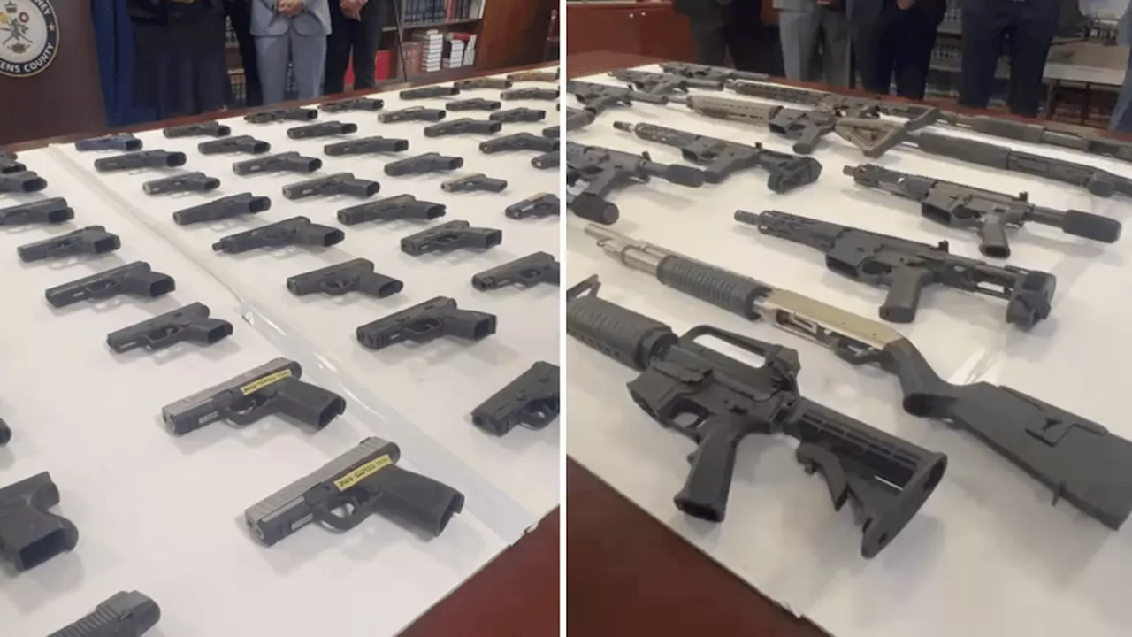 3 family members arrested in Queens gun bust, with more than 100 illegal firearms found