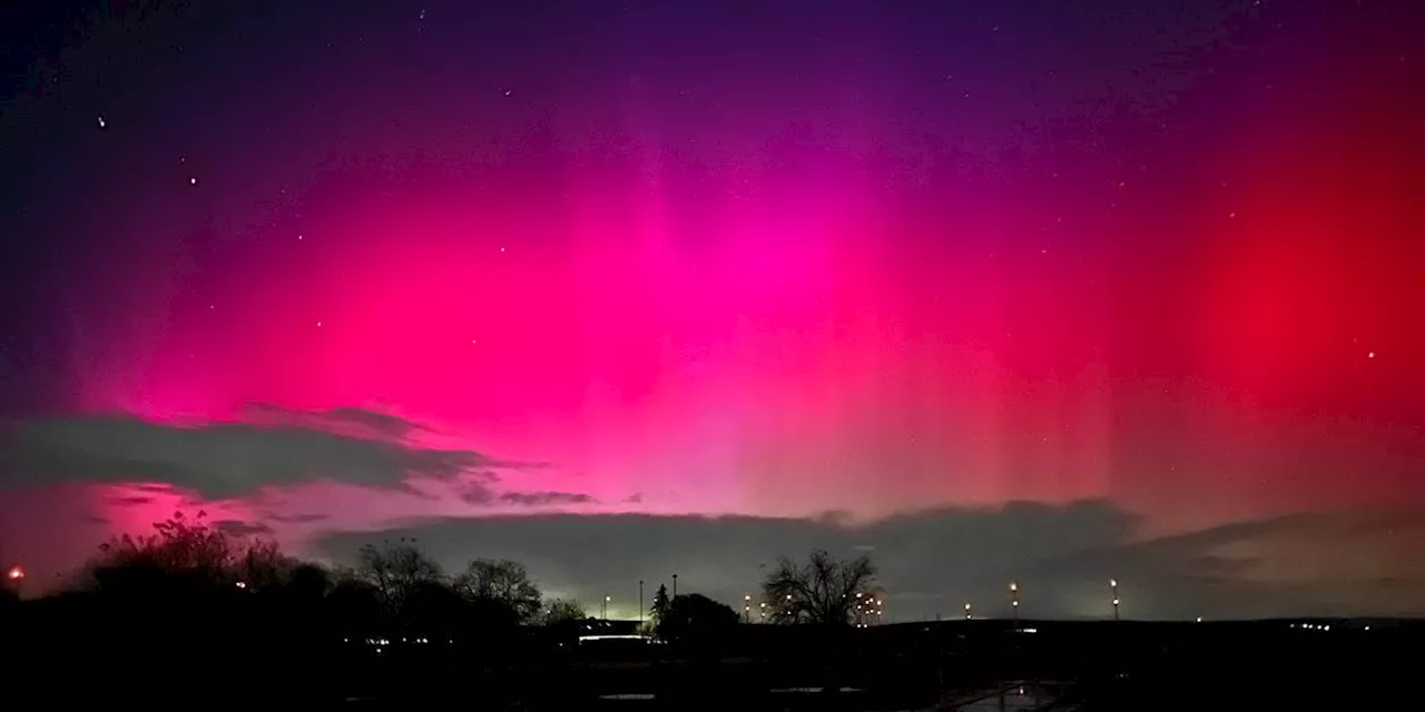 Seltenes Naturphänomen am Himmel: Polarlichter erstrahlen über Franken