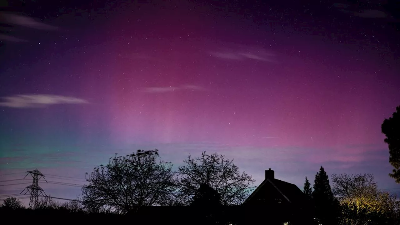 Noorderlicht gisteravond op veel plekken in Nederland te zien