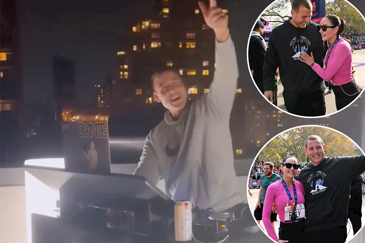 Anthony Rizzo DJs to celebrate wife Emily Vakos' NYC marathon finish