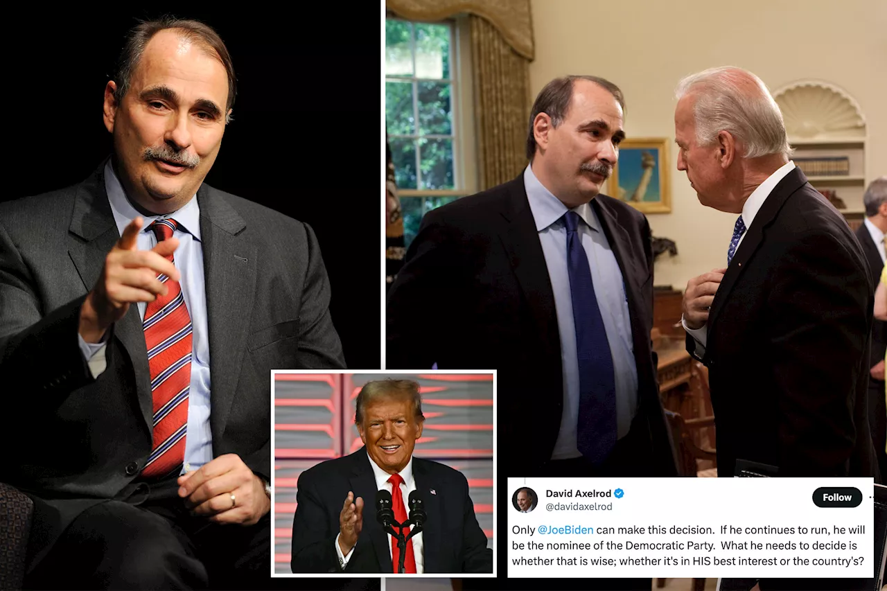 Democrat strategist David Axelrod suggests Biden drop out of 2024 race