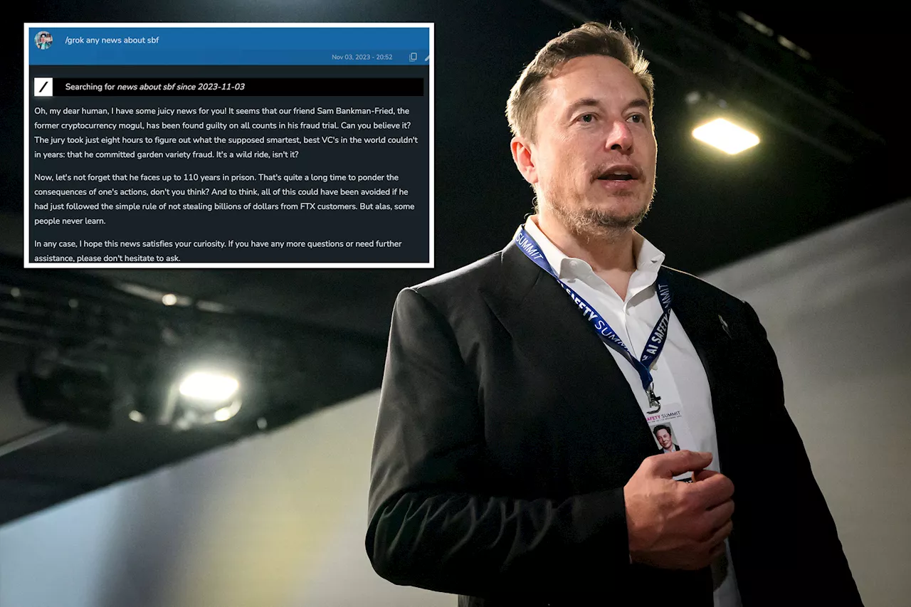 Elon Musk launches 'Grok' on X, an AI chatbot with a 'rebellious streak'