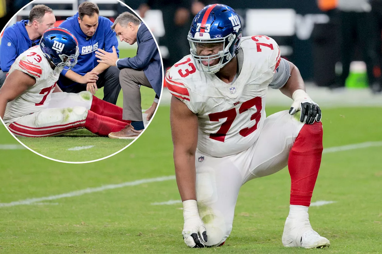 Evan Neal exits with ankle injury just as Giants' offensive line gets healthy