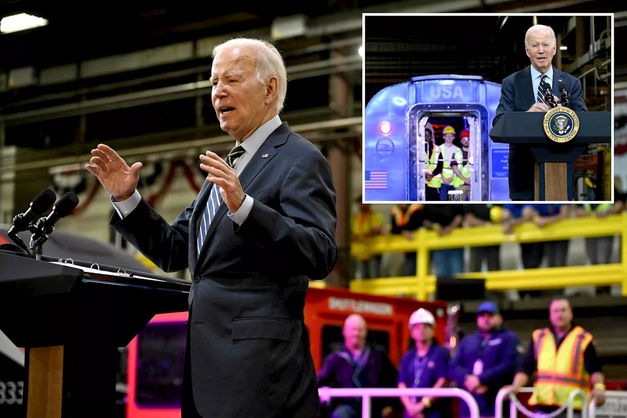 Pinocchio Joe! Biden tells false Amtrak story for 12th time as president at Delaware rail event