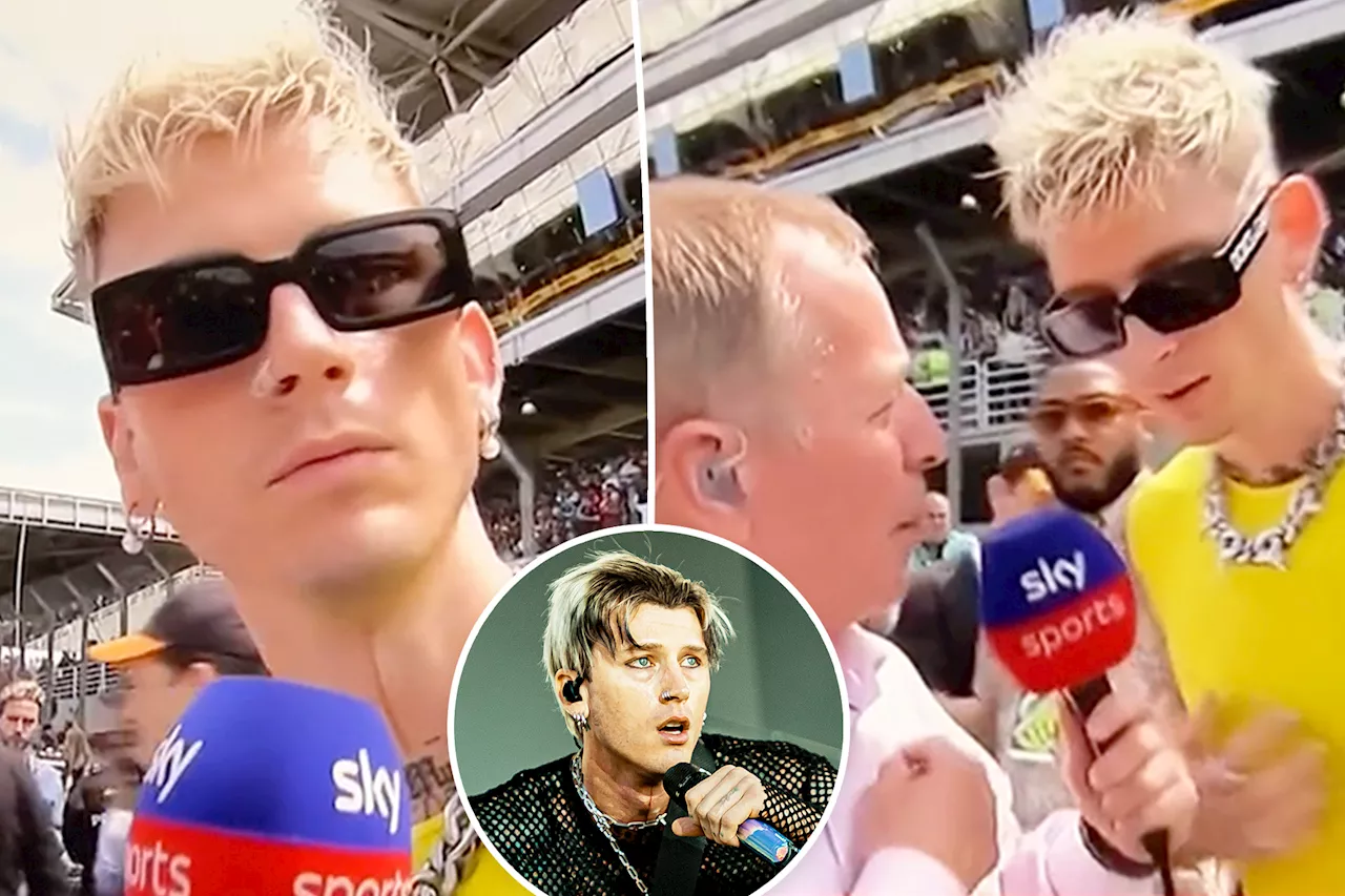 Machine Gun Kelly blames anxiety for 'awkward' F1 interview that made fans cringe