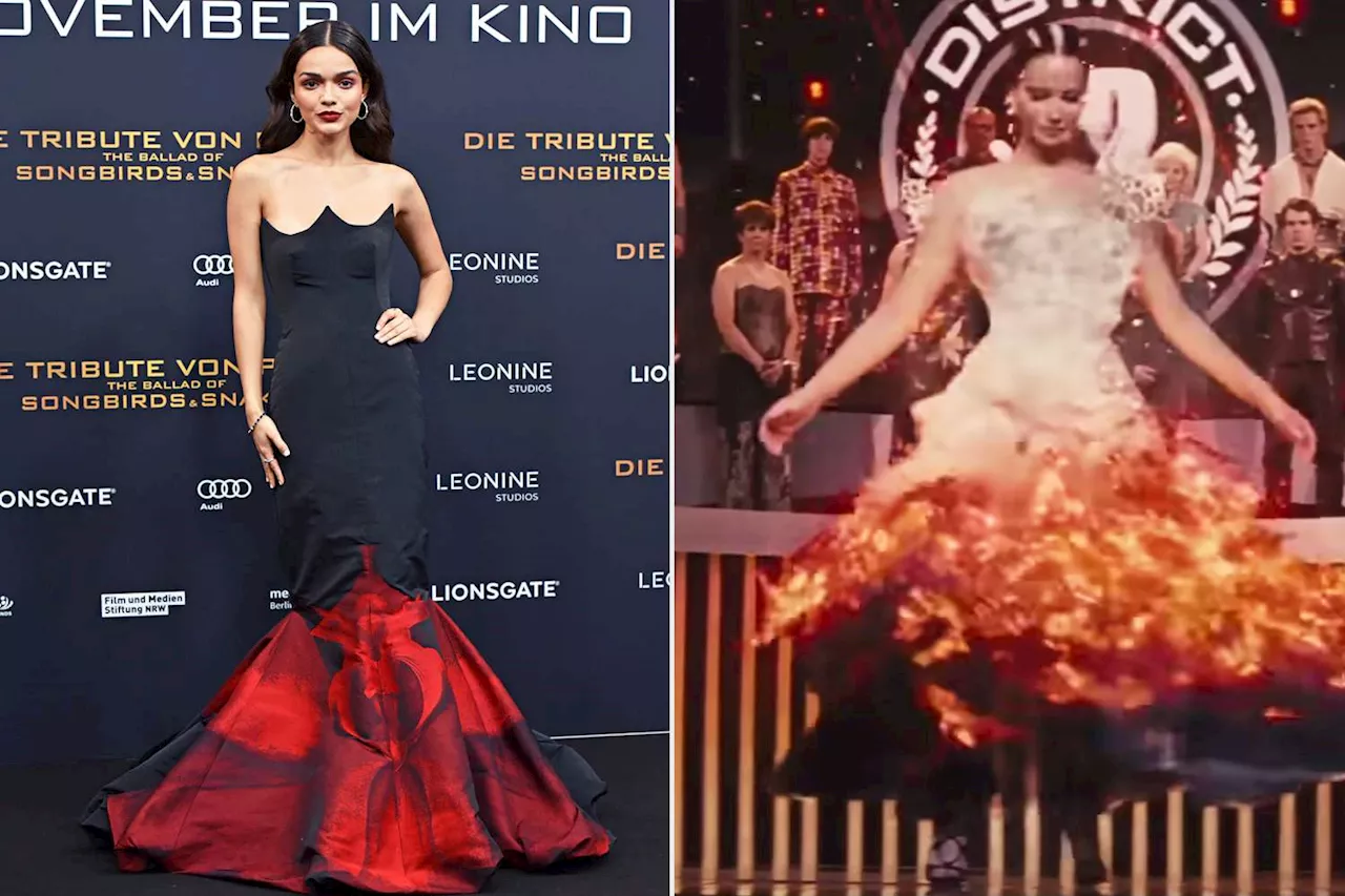 Rachel Zegler Honors Jennifer Lawrence's Hunger Games Character with Gown at Prequel's Berlin Premiere