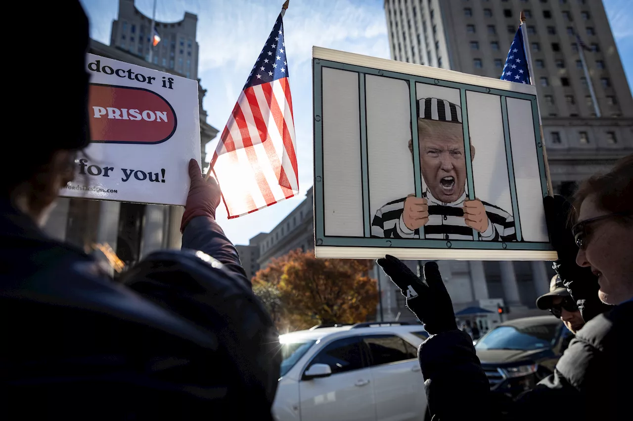 Protests and press conferences: The ‘extraordinary’ scene as Trump testified