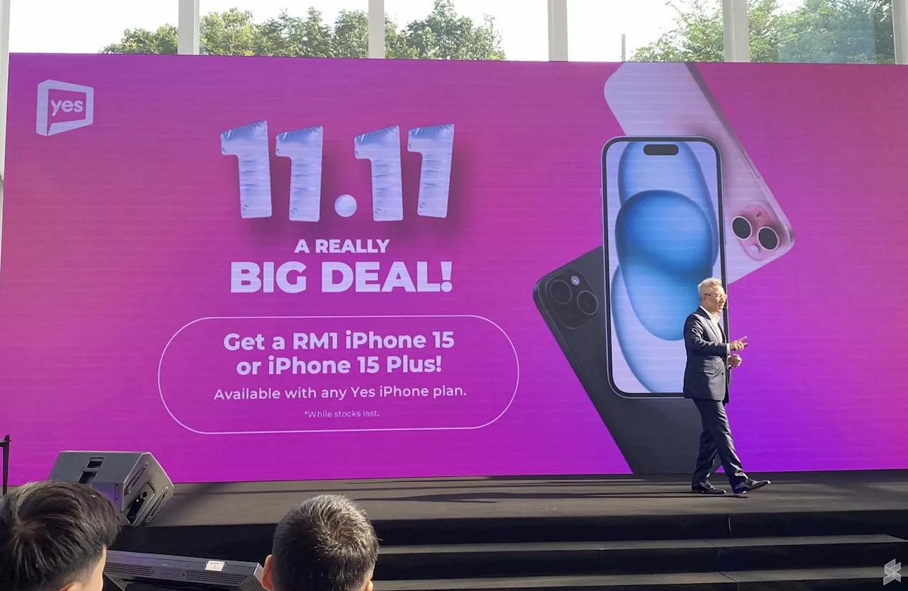 Yes 5G offers RM1 iPhone and iPhone 15 Plus during 11.11