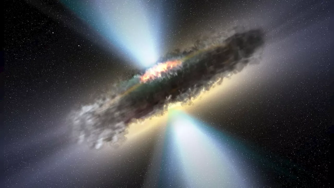 Star-birthing galaxies can hide supermassive black holes behind walls of dust