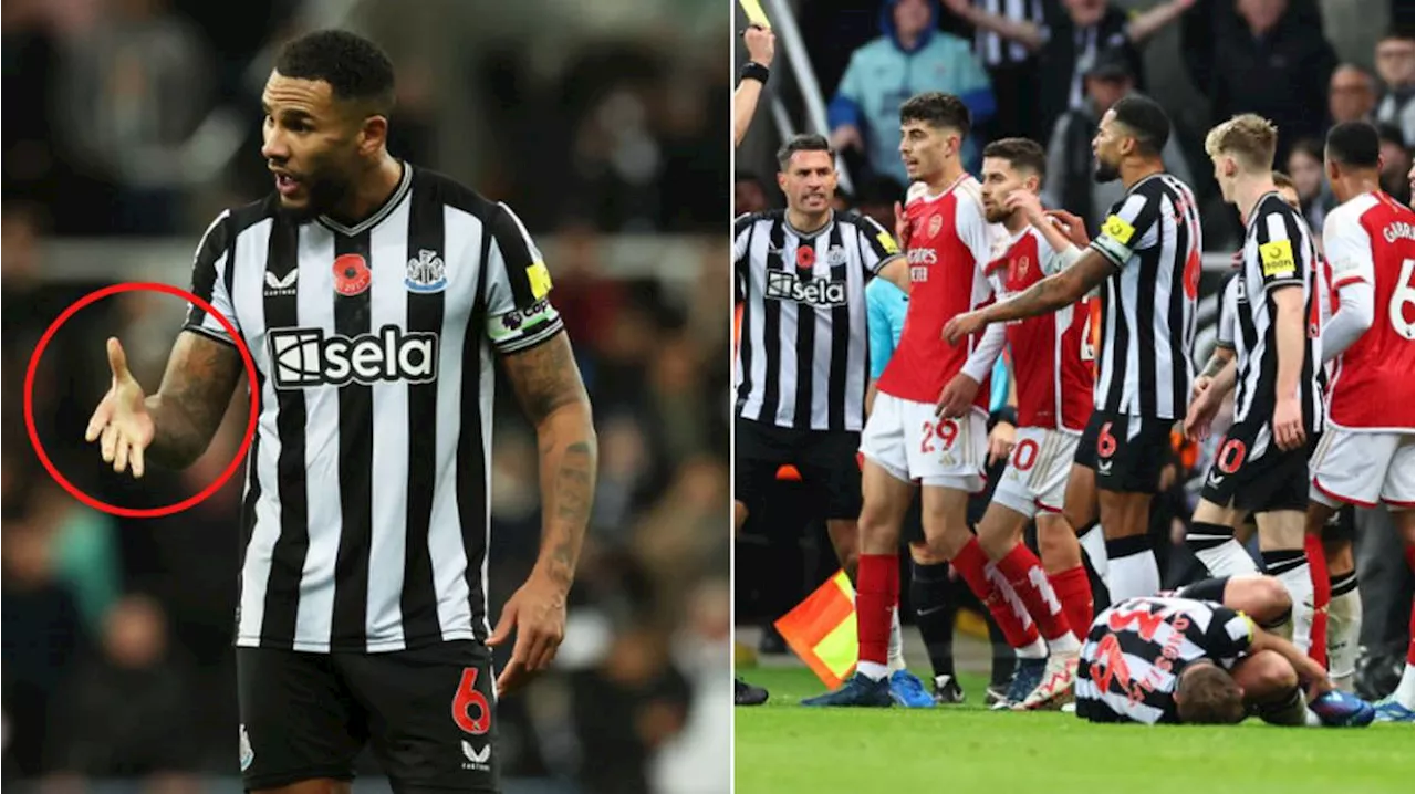 Arsenal player accused of 'unacceptable' conduct as Jamaal Lascelles reveals handshake snub