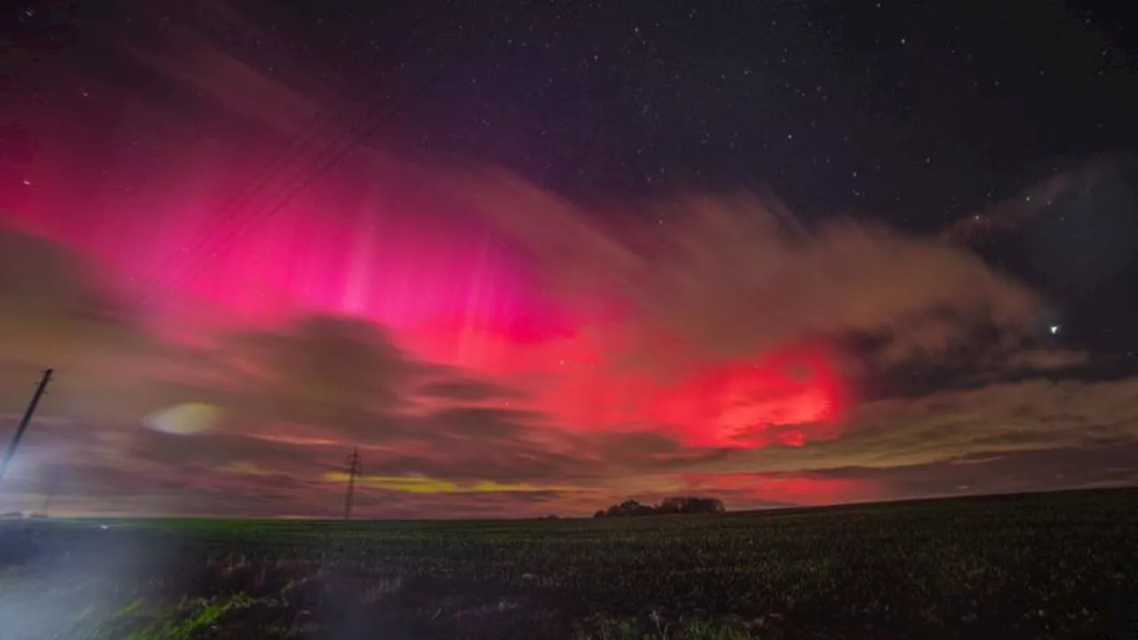 Naturschauspiel: Polarlichter am Nachthimmel über Sachsen