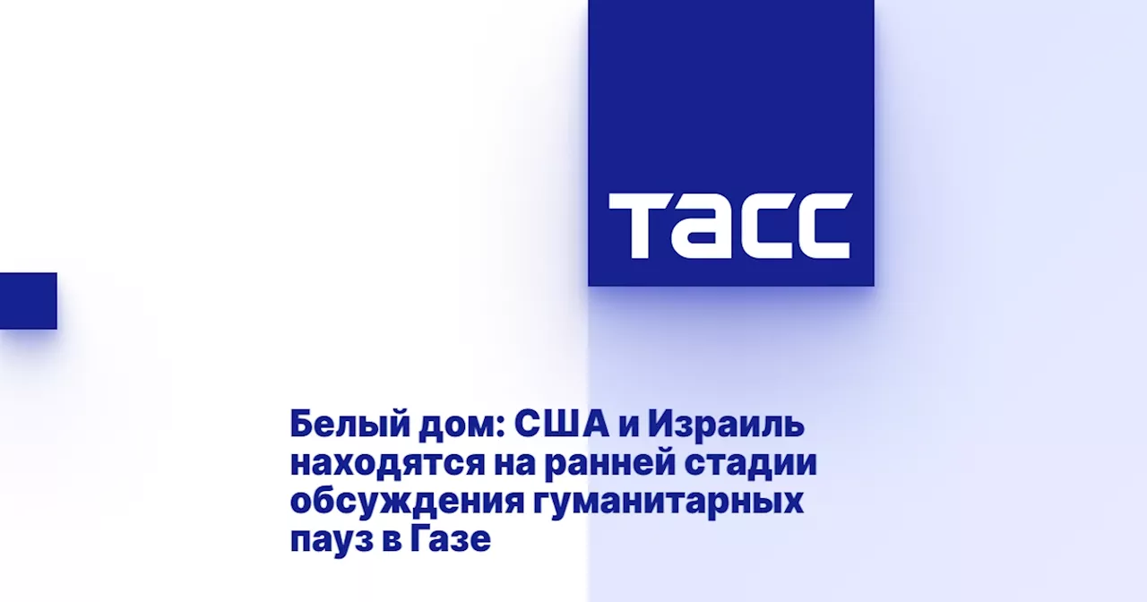 Белый дом: США и Израиль находятся на ранней стадии обсуждения гуманитарных пауз в Газе