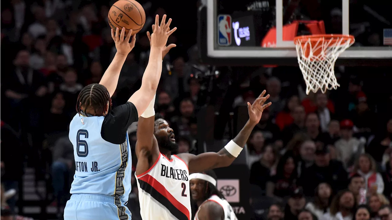 Grizzlies beat Trail Blazers for first win of season