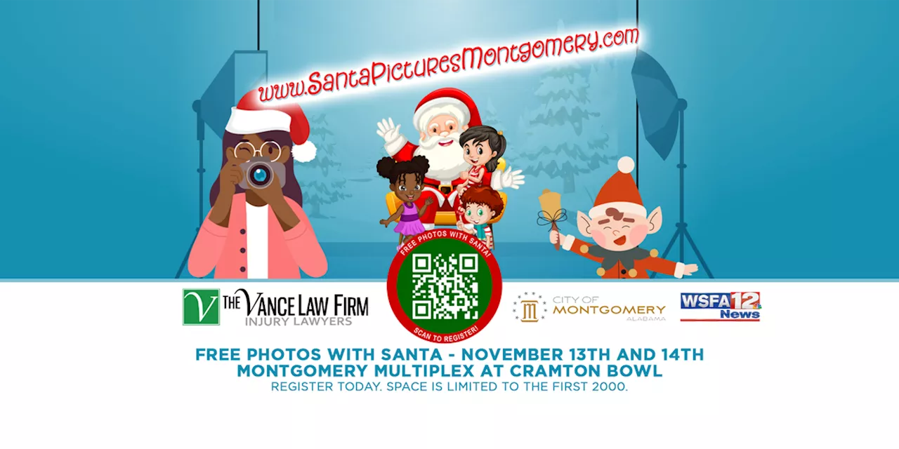 Santa to appear at Montgomery’s Cramton Bowl for FREE photos!