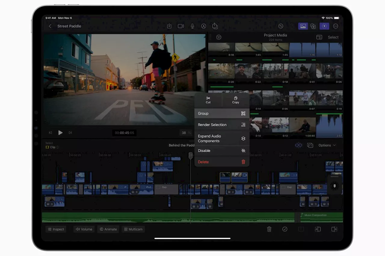 Sur iPad, Final Cut Pro aussi va avoir droit à des fonctions en plus