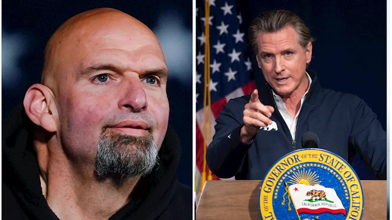 Fetterman takes jab at Newsom for lacking 'guts to announce' presidential run, report says