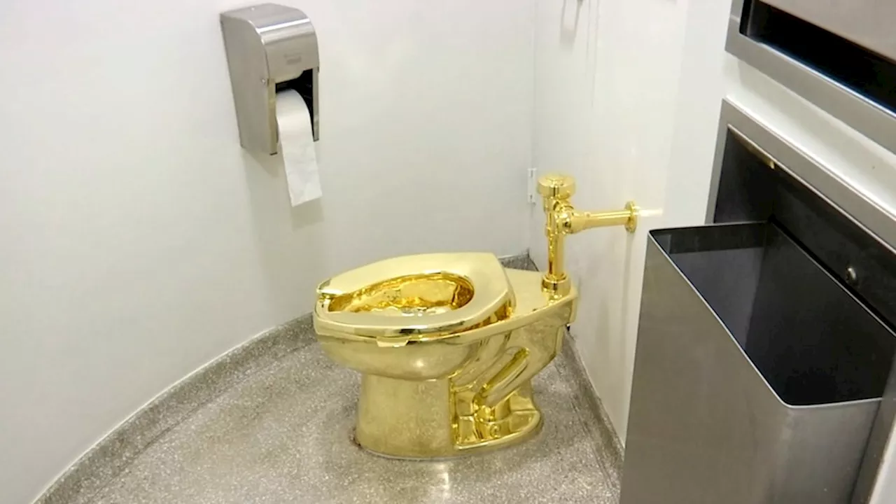 4 charged after fully functional solid gold toilet called 'America' stolen from Winston Churchill's birthplace