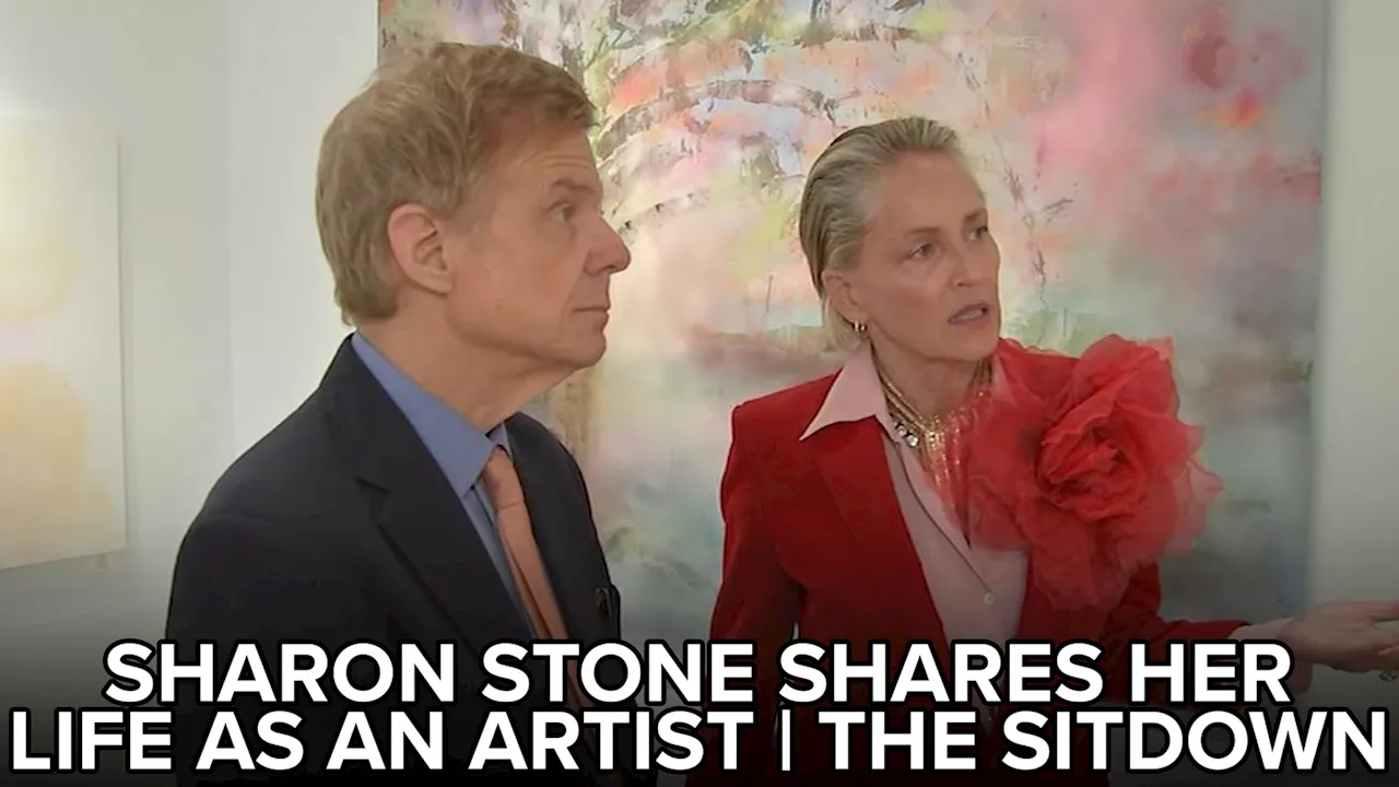 Before Sharon Stone acted, she was an artist -- and she's returned to her first love