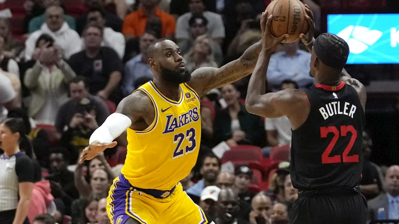 Adebayo has triple-double, Butler scores 28, Heat hold off LeBron and the Lakers 108-107