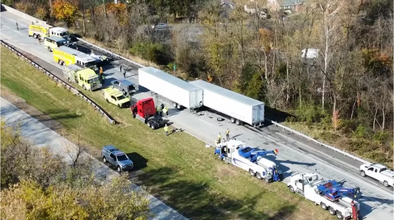 Fatal Fiery Crash Involving Two Tractor Trailers On Rt 283 Closes All Lanes 0947