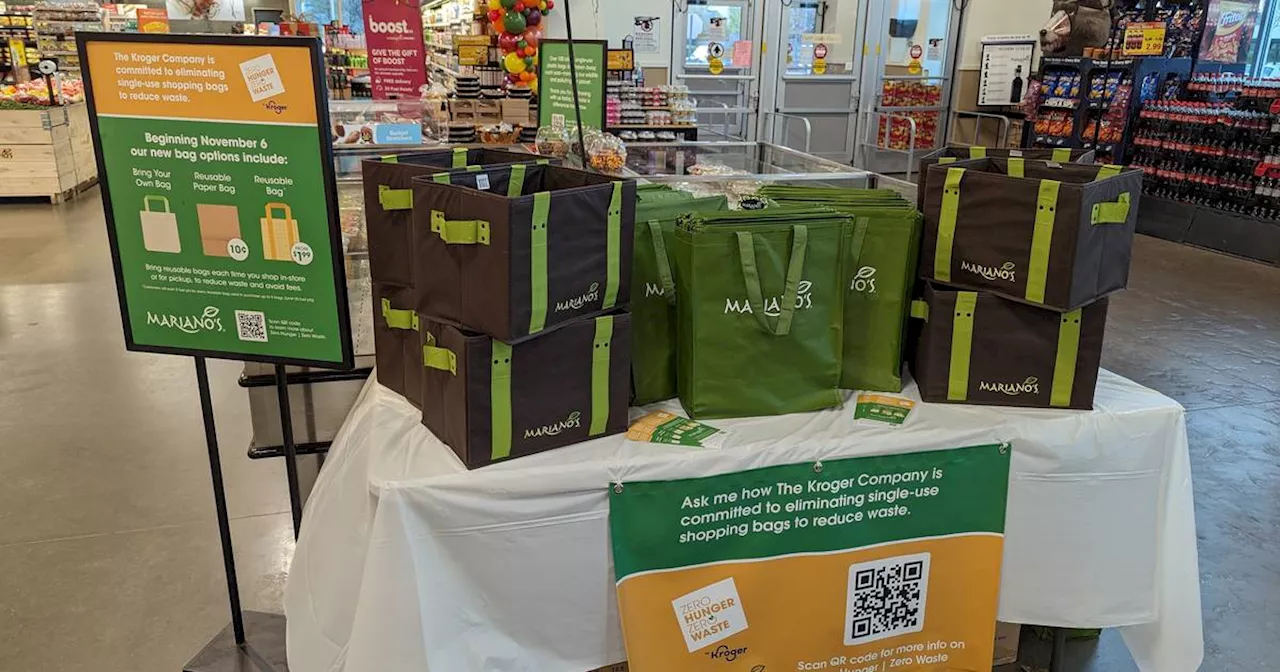 With single-use plastic nixed, Naperville Mariano’s customers must bring bags or buy them starting this week