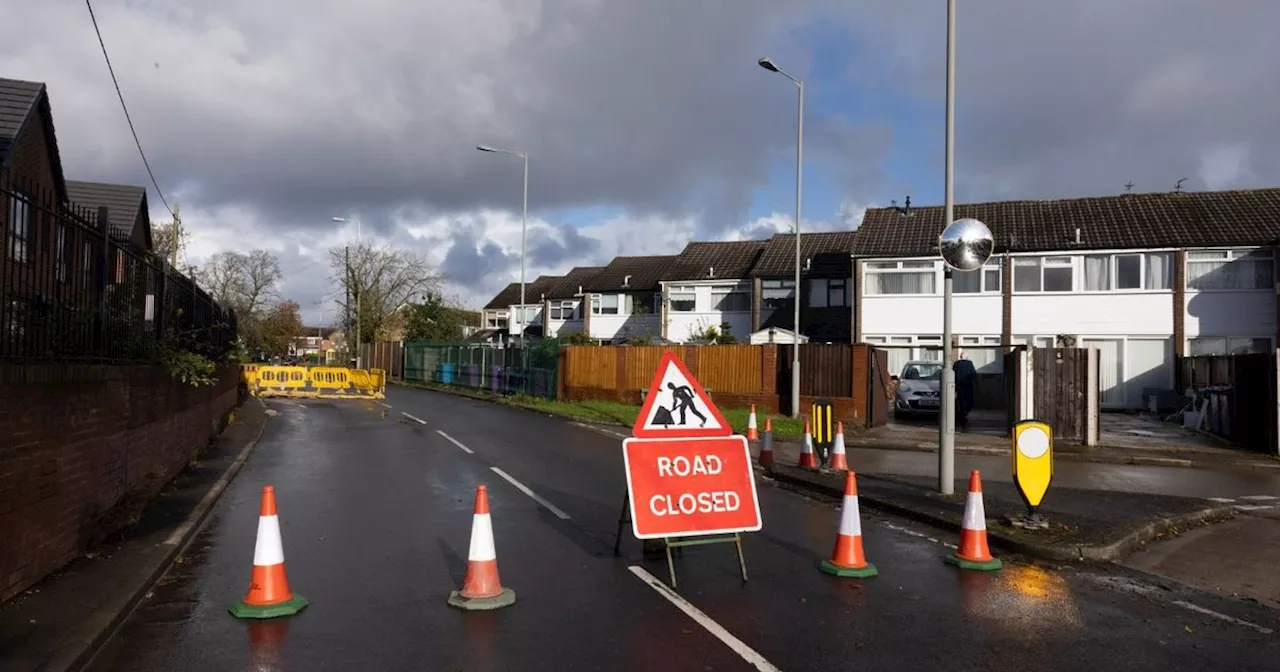 Burst pipe shuts road and diverts bus route