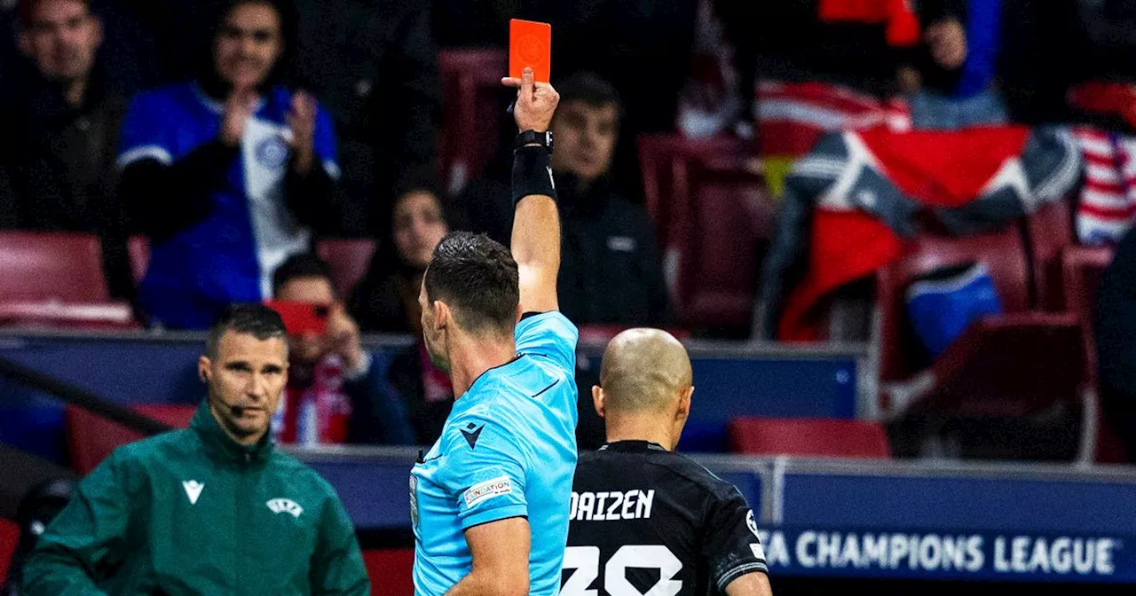 Daizen Maeda sent off in Celtic VAR controversy at Atletico Madrid