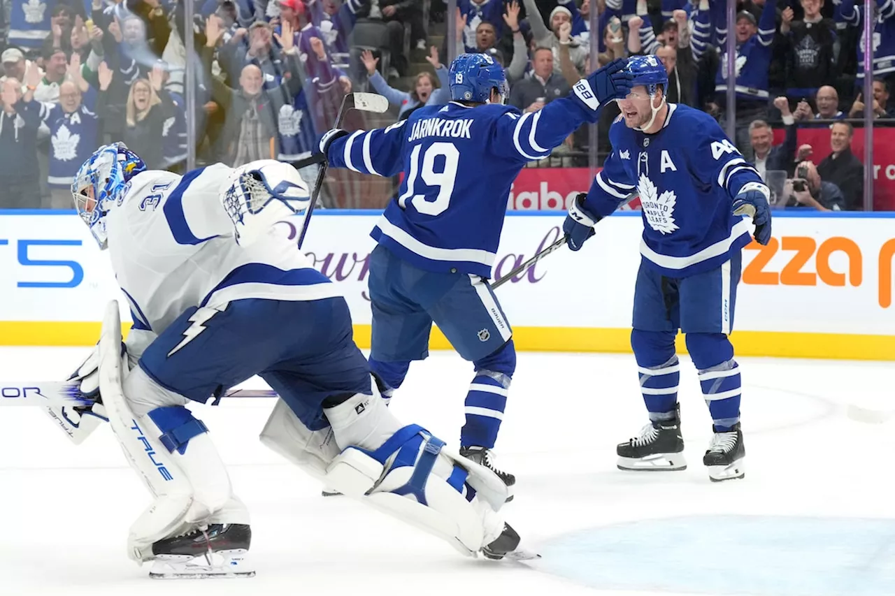 Jarnkrok caps Maple Leafs rally with OT winner against Lightning