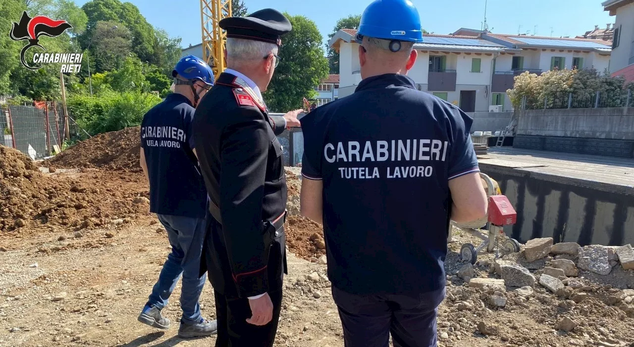 Accumoli, inadempienze sulla sicurezza nei lavori: tre denunciati e cantiere sospeso