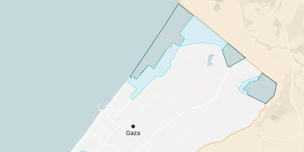 Una mappa dell’invasione israeliana nella Striscia di Gaza