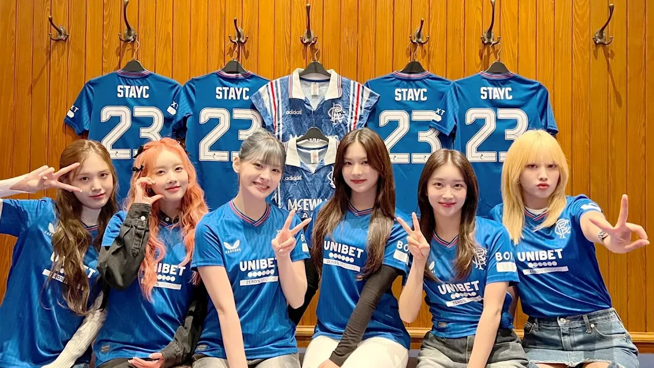 'We love Rangers': K-pop group STAYC visit Ibrox after Glasgow Rangers ...