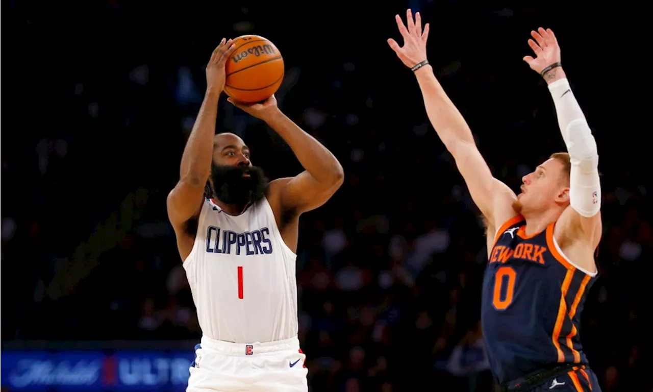 Clippers can’t keep up with Knicks in James Harden’s debut