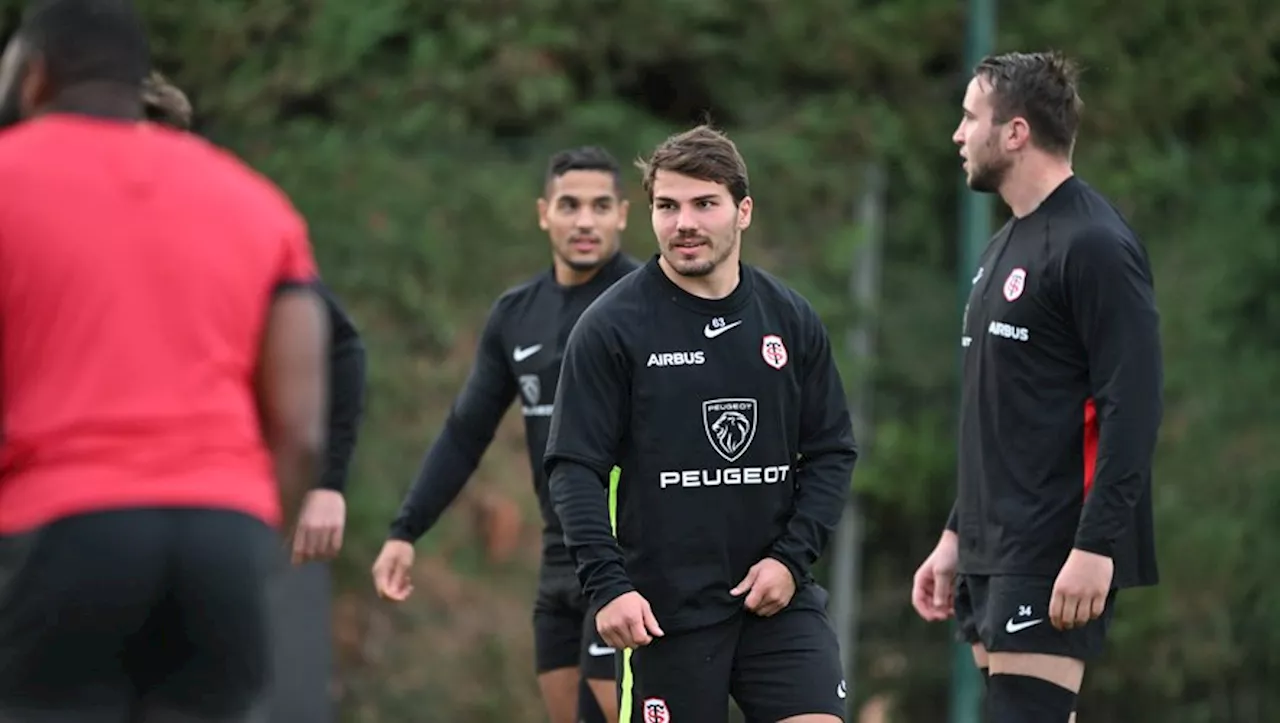 Stade Toulousain : Antoine Dupont de retour à l'entraînement des 'Rouge et Noir', au côté de cinq autres Bleus