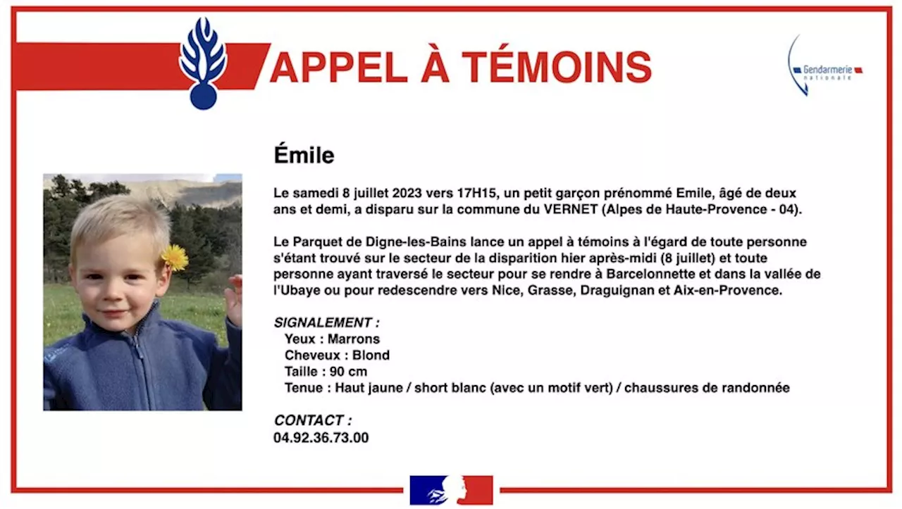 Disparition d'Emile : un 'suspect' identifié ? De nouvelles perquisitions en cours