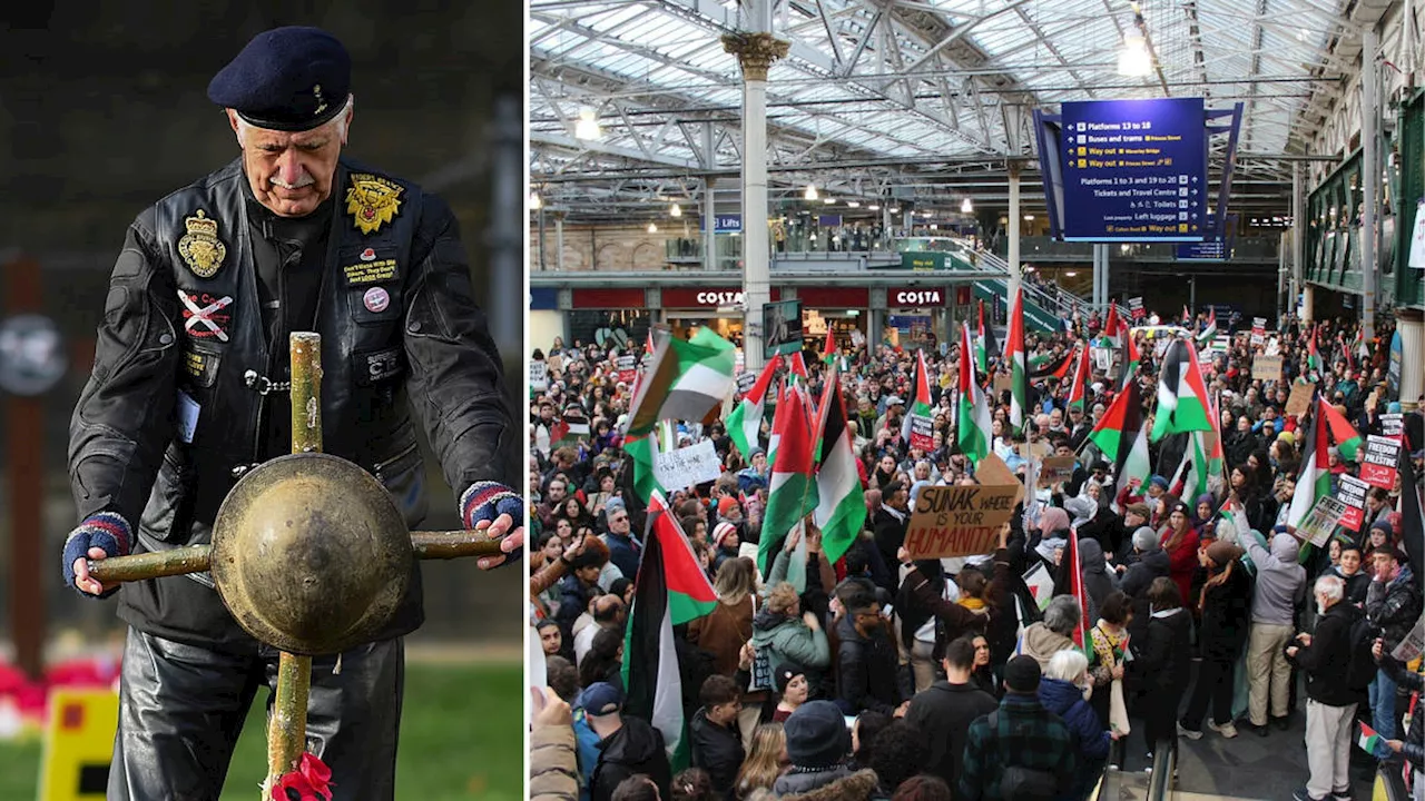 'Truly appalling': Elderly army veteran poppy seller ‘punched’ by pro-Palestine protesters at Edinburgh...