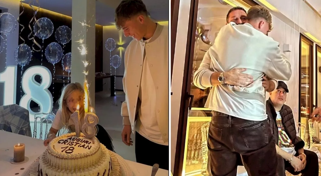 Cristian Totti, compleanno bis a casa di papà Francesco e Noemi Bocchi: festa separata con Ilary Blasi