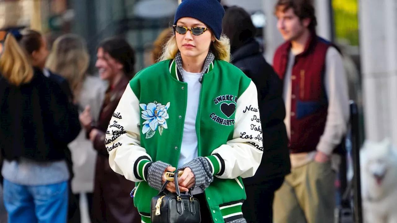 Gigi Hadid's Varsity Jacket Makes a Case for Sporty Fall Fashion
