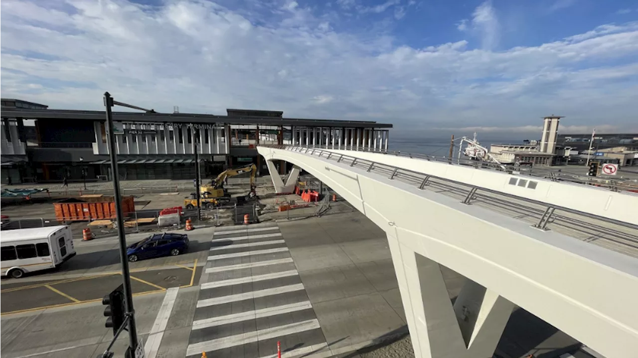 Marion Street Pedestrian Bridge on Seattle’s waterfront will not open on time